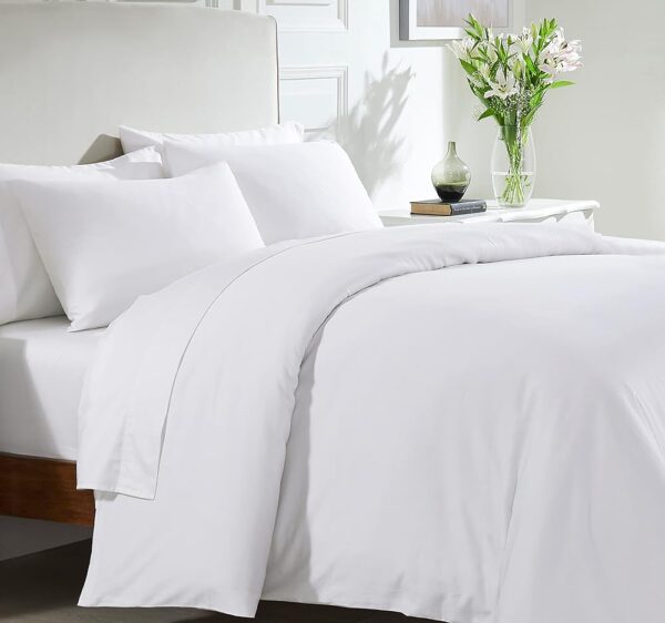 California Design Den King Size Duvet Cover Only, Premium 400 Thread Count 100% Cotton Sateen, Hotel Quality, Soft Sateen Weave Comforter Cover, Button Closure & Corner Ties (1...