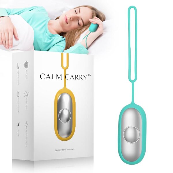 Calm Carry Anxiety Device Compact Handheld Sleep Aid Device Your Personal Good Sleep Companion Relaxation and Sleep Support for Adults (Blue, S)