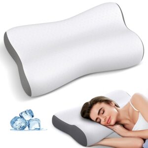 Cervical Neck Pillow Memory Foam Pillows for Neck Pain Relief, Ergonomic Pillow for Shoulder Pain, Contour Pillow for Sleeping, Orthopedic Bed Pillows Neck Support for Side Back...