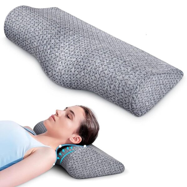 Cervical Neck Pillows for Pain Relief Sleeping, High-Density Memory Foam Pillow Neck for Bolster Support and Shoulder Relaxer, Decompression Devices Orthopedic Roll Pillow for...