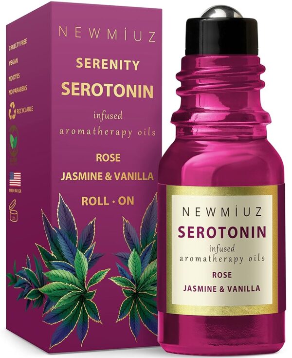 Chill Out Calming Roll On Essential Oil Blend -Stress Relief Rose Jasmine & Vanilla Destress - Relaxation Calm Aromatherapy Roller Gifts for Women Perfect Stocking Stuffers -...