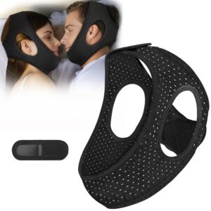 Chin Strap for Sleeping, Premium Anti-Snoring Chin Strap, Sleep Apnea Devices for Better Rest, Snoring Solution for Men and Women to Keep Mouth Closed, Comes with Extension...