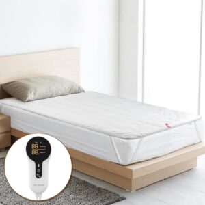 Comfytemp Heated Mattress Pad Twin Size, Body-Foot Temp Diff Design & Preheat Function & Smart Downshift, Water-Resistant Single Bed Heater -12 Heat & Timers Settings, Non-Slip...