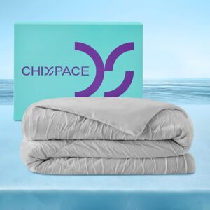 Cooling Comforter Full/Queen Size - Lightweight Summer Comforter for Hot Sleepers and Night Sweats, Q-Max 0.45 with Japanese Arc-Chill Cold Tech Fabric, Cooling Blanket Grey