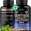Cortisol Supplement - 11 in 1 Hormone Balance for Women - Made in USA Supplement - Mood, Focus, Sleep Support - Vegan, Non-GMO, Natural Pills - 60 Capsules, 2 Month Supply