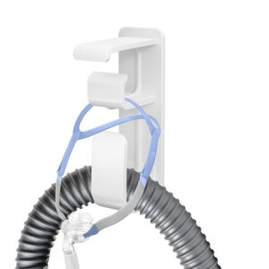 CPAP Hose Holder for Bed - CPAP Mask Hook with Anti-Unhook Feature Hose Organizer Use CPAP Supplies and CPAP Machine to Help You Sleep Better with 2 Picture Hanging Strips