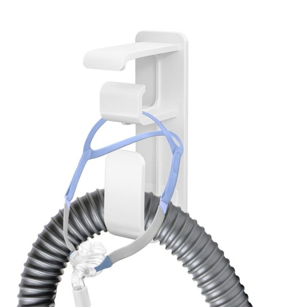 CPAP Hose Holder for Bed - CPAP Mask Hook with Anti-Unhook Feature Hose Organizer Use CPAP Supplies and CPAP Machine to Help You Sleep Better with 2 Picture Hanging Strips