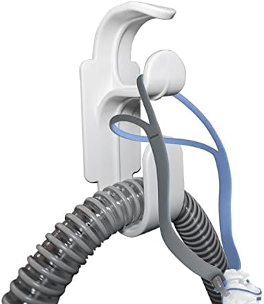 CPAP Hose Holder for Bed with Anti-Skid Function,Stable and Tangle Free Hose and Headband Organizer CPAP Hose Hanger Help You Sleep Better (White, 1PCS)
