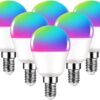 DOGAIN A15 Smart Light Bulbs, E12 Base Smart Bulb RGB Dimmable Color Changing Light Compatible with Alexa, Google Home WiFi-Bluetooth Bulb 6W=40W 500LM Ceiling Fan Light Bulbs...