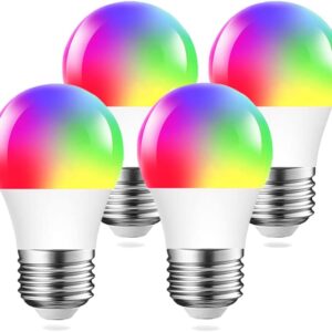DOGAIN Smart Light Bulbs E26 Base A15 LED RGB Dimmable Color Changing Light Bulb Compatible with Alexa Google Home WiFi Multicolor Lights 6W (40W Equivalent) 500LM (Only 2.4GHz)...