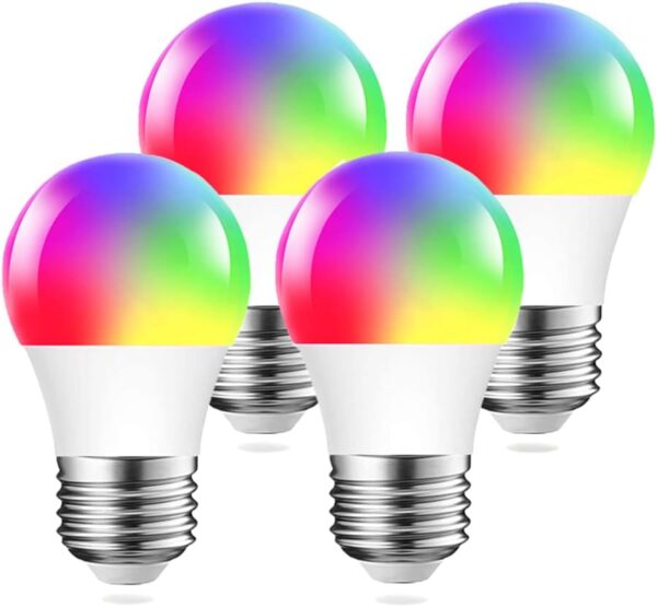 DOGAIN Smart Light Bulbs E26 Base A15 LED RGB Dimmable Color Changing Light Bulb Compatible with Alexa Google Home WiFi Multicolor Lights 6W (40W Equivalent) 500LM (Only 2.4GHz)...