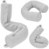 Dot&Dot Twist Memory Foam Travel Pillow for Airplanes - Travel Neck Pillow for Sleeping - Airplane Pillow for Neck Support, Chin, Lumbar and Leg - Adjustable, Bendable Neck Roll...