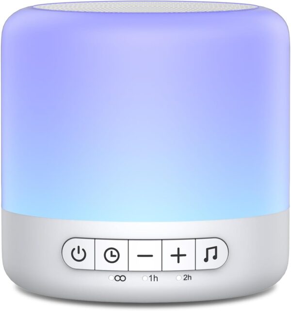 Easysleep White Noise Sound Machine with 30 Soothing Sounds 12 Night Light 32 Volume 3 Timers Portable Sleep Aid Machine for Office Noise Canceling Nursery Travel Lullaby & Rain...