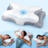 Effective Pain Relief Cervical Neck Pillow for Sleeping, Ergonomic Cooling Side Sleeper Pillow for Neck Support, Odorless Orthopedic Contour Memory Foam Pillows, Bed Pillow for...