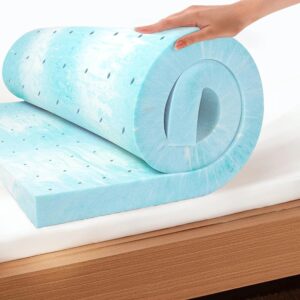 EGO Topper 2 Inch Twin Memory Foam Mattress Topper, Cooling Gel Foam Mattress Topper for Pressure Relief, Ventilated Design Bed Topper in a Box, CertiPUR-US Certified, 38"×75",...