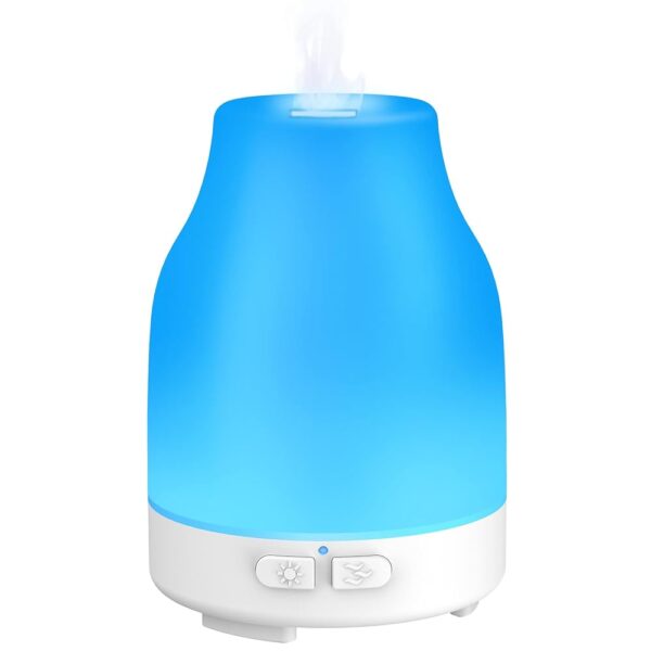 Essential Oil Diffuser, 110ml Colorful Aromatherapy Diffuser with 8 Colors Lights, Adjustable Mist Mode, Waterless Auto Off, Stocking Stuffers for Women, Adults