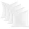Feather Throw Pillow Inserts Set of 4, Soft Fluffy Square 20 x 20 Inches Decorative Pillow Insert, Feather and Down Filled Euro Pillows