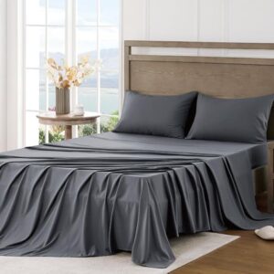 FreshCulture Queen Sheet Set - Ultra Soft Sheets for Queen Size Bed - Brushed Microfiber - Deep Pockets - Easy Care - Cooling & Breathable - 4 Pieces Hotel Luxury Queen Bed...