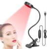 GREENIC Led Red Light Therapy Lamp, 660nm 850nm Small Portable USB Near Infrared Light Device at Home with Gooseneck and Clamp for Face, Body, Neck, Skin, Feet, Knee, Hands,...