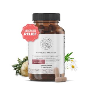 Happy Mammoth Hormone Harmony Natural Hormonal Support for Women, Relief for Menopause, Perimenopause, Healthy Hormonal Balance, Hot Flashes. 72 Capsules.