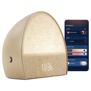 Hatch Restore 2 Sunrise Alarm Clock, Sound Machine, Smart Light (Latte) ー Your Smart Sleep Clock, White Noise, Customizable Sleep Routines for Adults, Unwind Gently, Dimmable...
