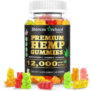 Hemp Gummies Advanced Extra Strength - High Potency Hemp Gummy for Adults - Low Sugar, Vegan, Fruity Edibles, Made in USA - 60 Count, 2-Month Supply