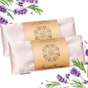 Hihealer Lavender Eye Pillow - Weighted Eye Mask for Sleeping, Headache Relief, Sinus Pressure, Aromatherapy Moist Heat Eye Compress, Meditation Accessories, Relaxation Sleep...