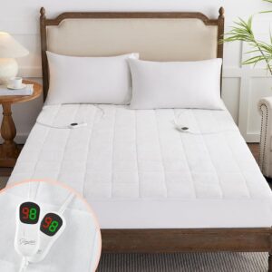 Homemate Heated Mattress Pad Twin Size for Cold Sleepers, 4 Heated Setting Coral Fleece Electric Mattress Pad Twin, Bed Warmer with Single Controller & Auto Off 10 Hours, Fit Up...