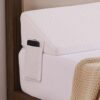 Homemate King Size（76"x10"x6"） Bed Wedge Pillow for Headboard - Bed Gap Filler(0-8") - Triangle Bloster Pillow Wedge (White)