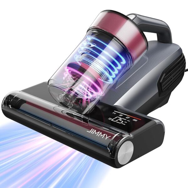 Jimmy BX8 Mattress Vacuum Cleaner with Dust Sensor, Bed Vacuum with UV & Ultrasound, Hot Wind Technology and Air Purification, 15Kpa 500W Powerful Handheld Vacuums for Dust and...