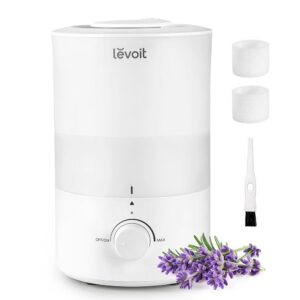 LEVOIT Humidifiers for Bedroom, Quiet (3L Water Tank) Cool Mist Top Fill Essential Oil Diffuser with 25Watt for Home Large Room, 360° Nozzle, Rapid Ultrasonic Humidification for...