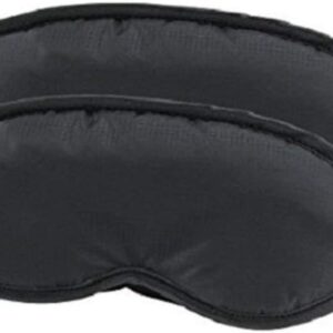Lewis N. Clark Comfort Eye Mask + Sleep Aid to Block Light for Travel, Airplane, Hotel, Airport, Insomnia + Headache Relief with Adjustable Straps, 2 pack, Black