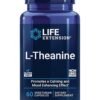 Life Extension L-Theanine, 100 mg, 60 Vegetarian Capsules — Supports a Calming & Mood Enhancing Effect, Amino Acid Derived From Tea - Gluten-Free, Non-GMO