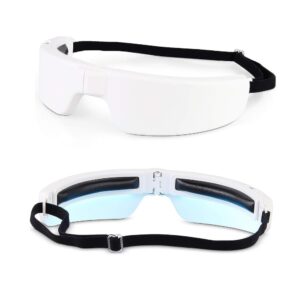 Light Therapy Glasses, Portable & Wearable UV-Free Blue Enriched LED Sun Light, Natural Relief for Good Sleep, Happy Mood, Boost Energy and Jet Lag