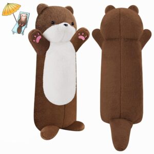 Long Otter Plush Pillow, 25.2" Weighted Stuffed Animal Giant Stuffed Otter Animal Big Cute Sea Otter Body Pillow Plushies Soft Baby Otter Stuffed Animal Birthday Gifts for Kids...