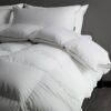 Luxury Heavyweight Feathers Down Comforter Queen Size - 750 Fill Power Hotel-Style Thicker Winter Duvet Insert for Cold Weather/Sleepers, Fluffy and Warmth - Solid White, Queen...