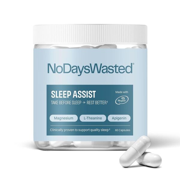 Magnesium Sleep Supplement - Magnesium Threonate, Chelated Magnesium Bisglycinate, L-Theanine & Apigenin - Sleep Assist - Powerful Blend for Better Sleep and Restful Nights - 60...