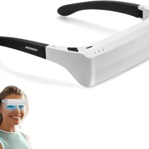 MEINNO Light Therapy Glasses, Blue-White UV-Free Light Therapy Lamp, Portable Daylight Lamp, Wearable Sunlight Lamp, Boost Energy, Relief for Sleep Problems, Jet Lag, Equivalent...