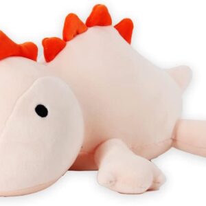 MerryXD Weighted Dinosaur Plush Pillow, Pink 16 Inch Weighted Dino Plushie and Throw Pillows, Super Soft Cartoon Hugging Toy Gifts for Kids & Adults, 1.6 lbs