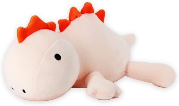 MerryXD Weighted Dinosaur Plush Pillow, Pink 16 Inch Weighted Dino Plushie and Throw Pillows, Super Soft Cartoon Hugging Toy Gifts for Kids & Adults, 1.6 lbs
