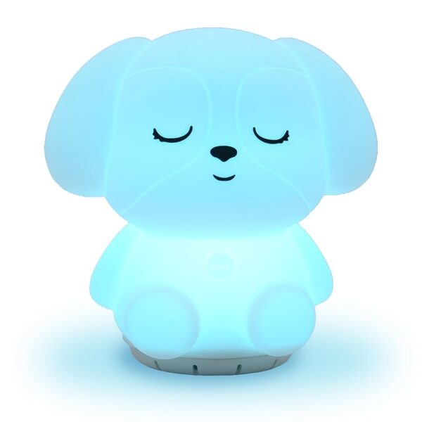 Mindfulness 'Breathing Puppy' | 4-7-8 Guided Visual Meditation Breathing Light | 3 in 1 Device with Night Light & Noise Machine for ADHD Anxiety Stress Relief Sleep - Gift for...