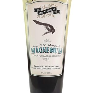Mo' Natural Lil' Mo’ Maggie Transdermal Magnesium Lotion for Kids | Zechstein Magnesium | Organic Opulent Oils & Shea Butter 8 oz