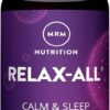 MRM Nutrition Relax-All® | Dietary Supplement for Better Sleep | with GABA, L-Theanine & Ashwagandha | Drug-Free, Non-Habit Forming | Non-GMO | Vegan + Gluten Free | 15 Servings