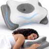 No More Aches Neck Pillow for Pain Relief, Adjustable Cervical Pillow for Neck Support with Armrest, Odorless Ergonomic Butterfly Memory Foam Pillows,Orthopedic Bed Pillow Side...