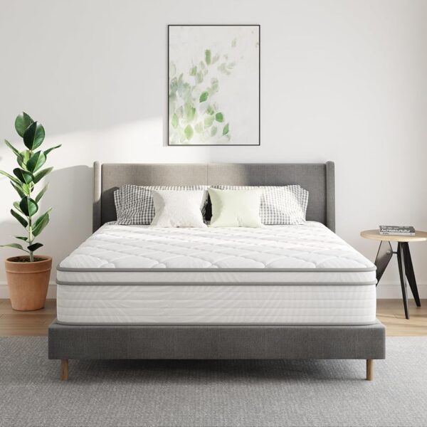 Novilla 10 inch Twin Mattress, Hybrid Mattress Twin Size with Comfortable Foam & Individually Pocket Spring, Twin Size Mattress in a Box for Back Pain Relief & Support,...