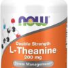 NOW Foods Supplements, L-Theanine 200 mg with Inositol, Stress Management*, 60 Veg Capsules