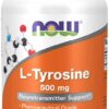 NOW Foods Supplements, L-Tyrosine 500 mg, Supports Mental Alertness*, Neurotransmitter Support*, 120 Capsules