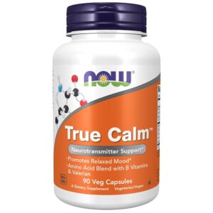 NOW Foods Supplements, True Calm™, Amino Acid blend with B Vitamins & Valerian , 90 Veg Capsules