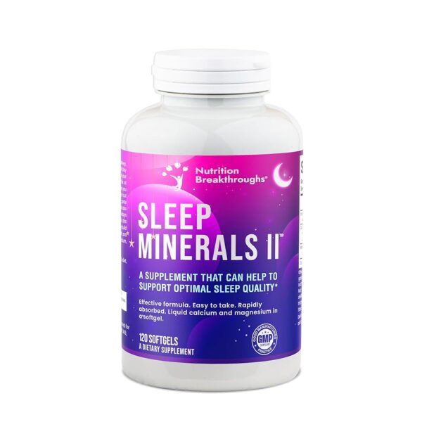 Nutrition Breakthroughs Sleep Minerals II - Sleep Supplement, Magnesium Sleep Aids for Adults & Good for All Ages, Sleep Well Without Melatonin, with Calcium, Vitamin D & Zinc,...