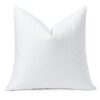 OTOSTAR Pack of 1 Down and Feather Throw Pillow Inserts, 18 x 18 Soft Fluffy Square Pillow Inserts with 100% Cotton Cover Decorative Pillows for Sofa Couch Bed-White